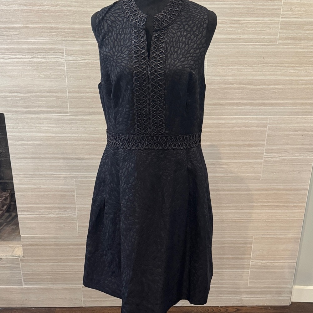 Lilly Pulitzer Black Embroidered Sleeveless Dress